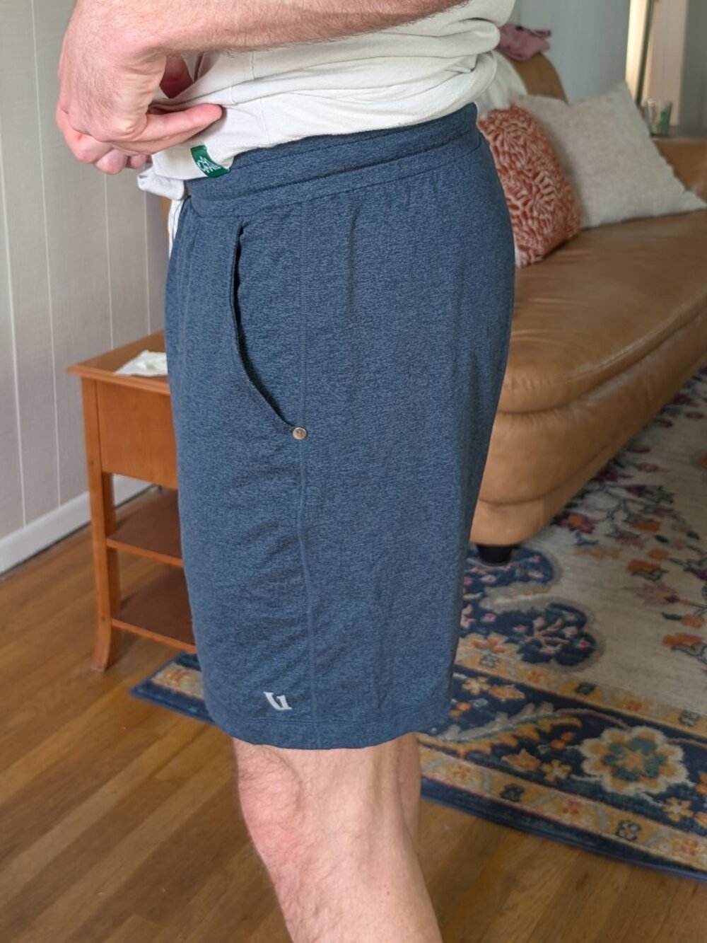 Vuori Men's Ponto Performance Short 7" Indigo Heather - Picture 3 of 11